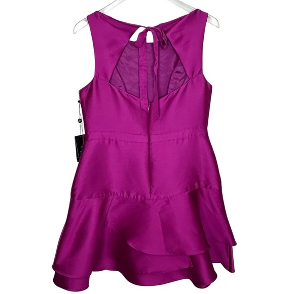 NWT Adrianna Papell Jacquard Party Dress in Cosmo Pink Size 12 - Picture 11 of 13